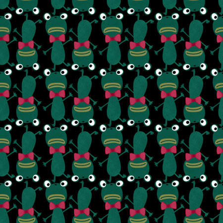 Animals cartoon seamless doodle frogs pattern for wrapping paper and kids clothes print and fabrics and packaging and accessories. high quality illustrationの写真素材