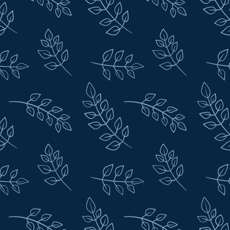 Simple floral seamless leaves pattern for fabrics and wrapping paper and cards and gifts and kids. high quality photoの写真素材