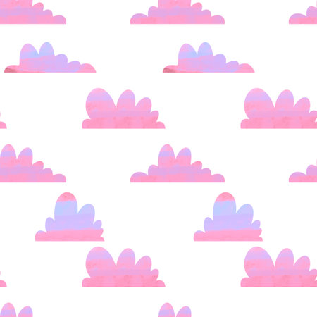 Abstract clouds seamless paint pattern for wrapping paper and fabrics and linens and kids clothes print and packaging. high quality illustrationの写真素材