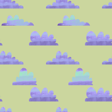 Abstract clouds seamless paint pattern for wrapping paper and fabrics and linens and kids clothes print and packaging. high quality illustrationの写真素材