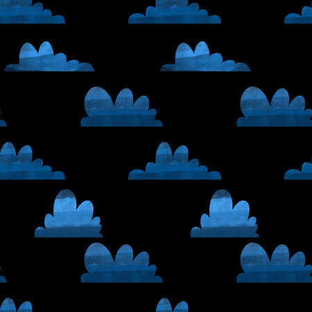 Abstract clouds seamless paint pattern for wrapping paper and fabrics and linens and kids clothes print and packaging. high quality illustrationの写真素材