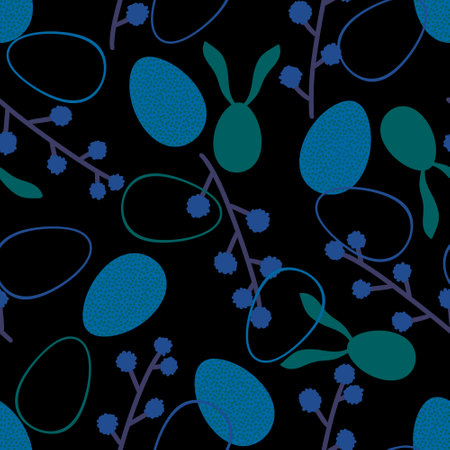 Easter eggs seamless spring pattern for kids clothes print and accessories and notebooks and wrapping paper and fabrics and kitchen. high quality illustrationの写真素材