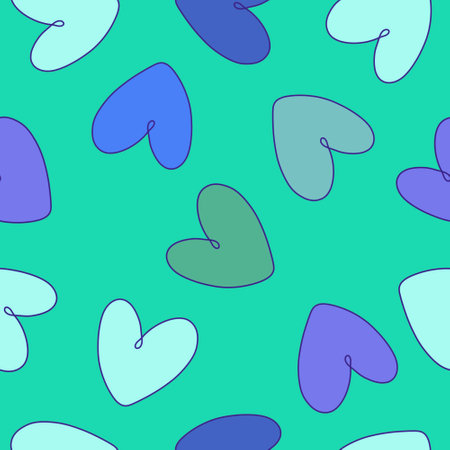 Valentines hearts seamless cartoon pattern for wrapping paper and kids clothes print and fabrics and...