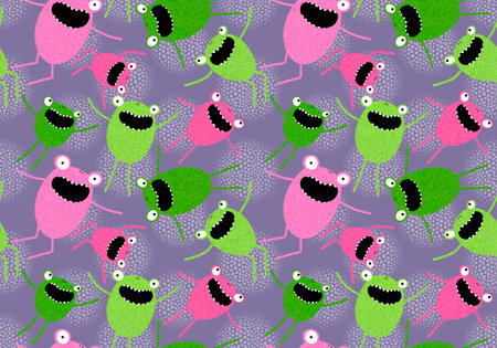 Cartoon animals seamless frogs pattern for wrapping paper and kids clothes print and fabrics and...