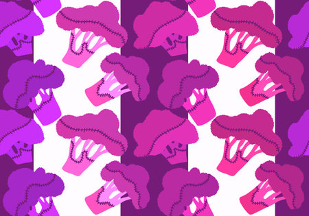 Summer cartoon vegetable seamless broccoli pattern for wrapping paper and kids clothes print and...