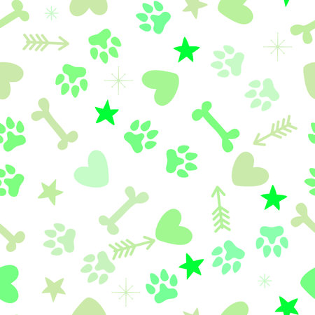 Animals cartoon seamless dog and cat footprints pattern for wrapping paper and fabrics and linens and kids clothes print and festive packaging. high quality photoの写真素材