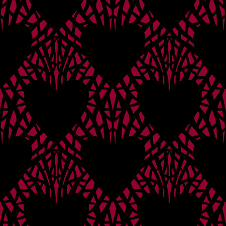 Valentines hearts seamless cartoon pattern for wrapping paper and kids clothes print and fabrics and accessories and linens and textiles. high quality illustrationの写真素材