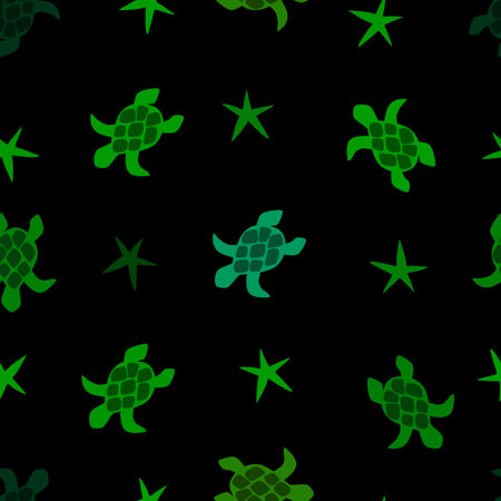 Animals cartoon seamless turtle and water ocean waves pattern for wrapping paper and linens and fabrics and kids clothes print and packaging. high quality illustrationの写真素材