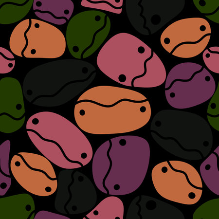 Cartoon ocean stones seamless jelly beans with face pattern for wrapping paper and kids clothes...