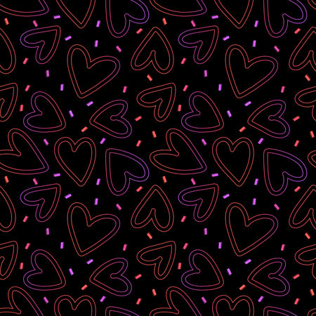 Valentines hearts cartoon pattern for wrapping paper and kids clothes print and fabrics and...