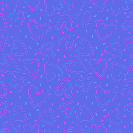 Valentines hearts cartoon pattern for wrapping paper and kids clothes print and fabrics and...