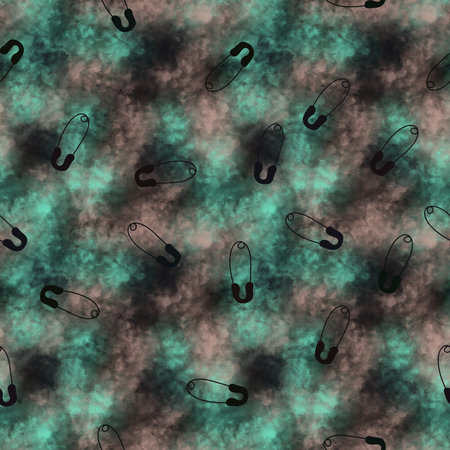 Sewing seamless pins pattern for wrapping paper and fabrics and linens and kids clothes print and fashion textiles. high quality illustrationの写真素材