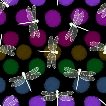 Paint polka dots seamless spots pattern for wrapping paper and fabrics and linens and kids clothes print and summer textiles. high quality illustrationの写真素材