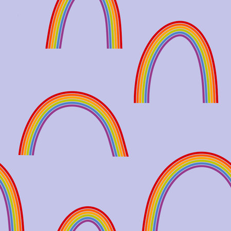 Pride month rainbow seamless pattern for wrapping paper and fabrics and linens and festive packaging. high quality illustrationの写真素材