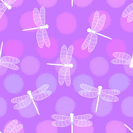 Paint polka dots seamless spots pattern for wrapping paper and fabrics and linens and kids clothes print and summer textiles. high quality illustrationの写真素材