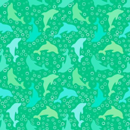 Summer animals seamless dolphins pattern for wrapping paper and kids clothes print and fabrics and linensの写真素材
