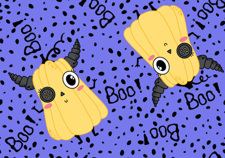 Halloween seamless pumpkins pattern for fabrics and wrapping paper and clothes print and notebooks...