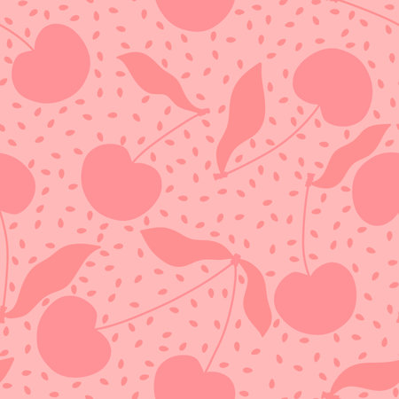 Cartoon summer fruit seamless cherry pattern for wrapping paper and fabrics and linens and kids clothes print and swimsuit textiles. high quality illustrationの写真素材