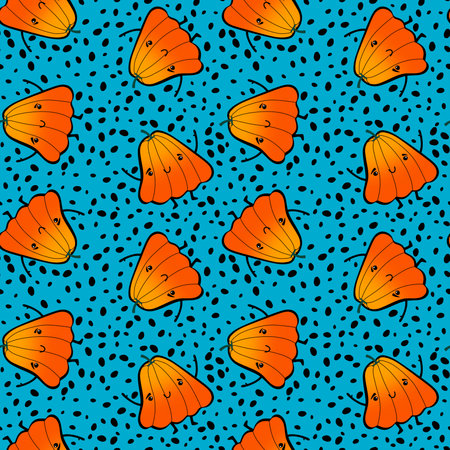 Halloween seamless pumpkins pattern for fabrics and wrapping paper and clothes print and notebooks...