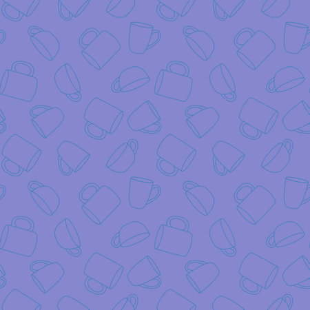 Cartoon cups seamless pattern for wrapping paper and fabrics and linens and kids clothes print and kitchen textiles and menu. high quality illustrationの写真素材