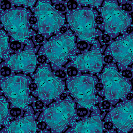 Halloween seamless pumpkins pattern for fabrics and wrapping paper and clothes print and notebooks and accessories and party. high quality illustrationの写真素材