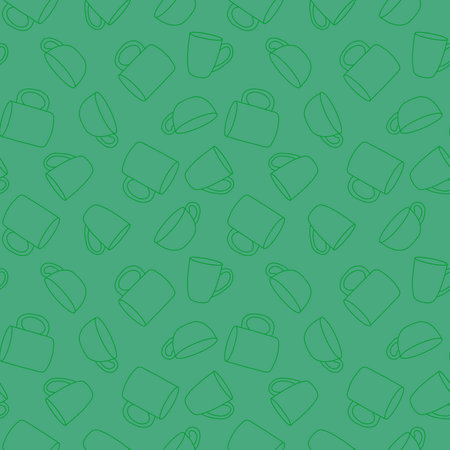 Cartoon cups seamless pattern for wrapping paper and fabrics and linens and kids clothes print and kitchen textiles and menu. high quality illustrationの写真素材