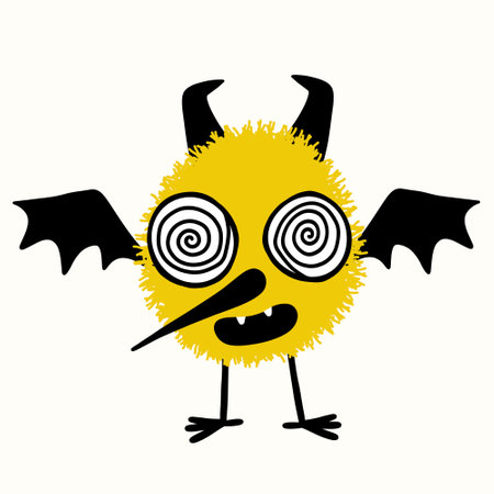 Halloween monsters bird cartoon cute vampire for wallpaper and fabrics and lines and wrapping paper...