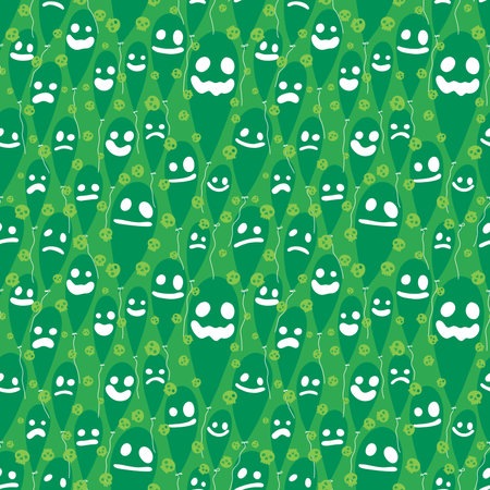 Festive balloons seamless Halloween ghost pattern for wrapping paper and fabrics and linens and kids clothes print and autumn accessories and packaging. high quality illustrationの写真素材