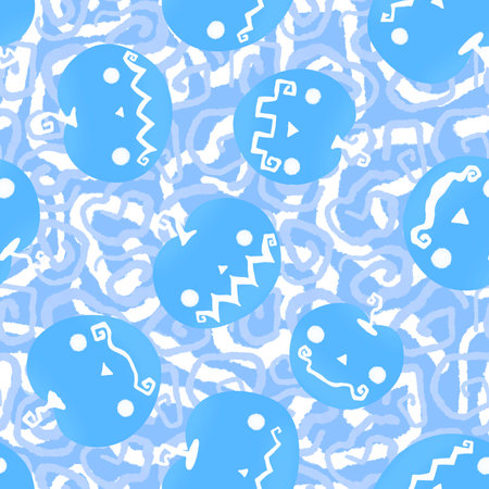 Halloween seamless pumpkins pattern for fabrics and wrapping paper and clothes print and notebooks and accessories and party. high quality illustrationの写真素材