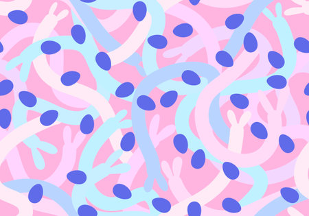 Easter rabbit seamless cartoon bunnies pattern for wrapping paper and fabrics and kids clothes print and festive packaging and accessories. high quality illustrationの写真素材