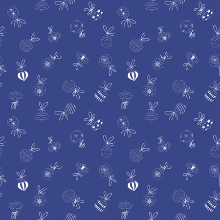 Christmas tree seamless cartoon toys pattern for wrapping paper and fabrics and kids clothes print and festive accessories and winter packaging. high quality illustrationの写真素材