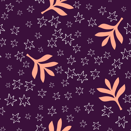 Flower seamless leaves pattern for wrapping paper and fabrics and fashion textiles and kids clothes print and kitchen accessories and linens. high quality illustrationの写真素材