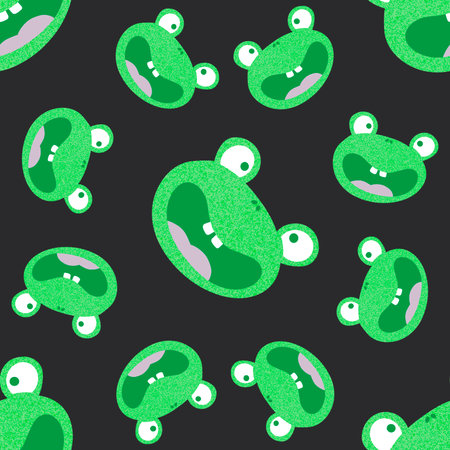Cartoon animals seamless frogs pattern for wrapping paper and fabrics and kids clothes print and fashion textiles and summer accessories and festive packaging. high quality illustrationの写真素材