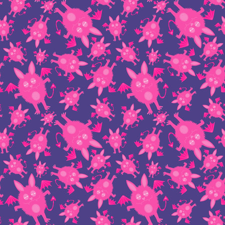 Halloween cartoon monsters seamless bats pattern for wrapping paper and fabrics and kids clothes print and festive packaging and fashion textiles and accessories. high quality illustrationの写真素材