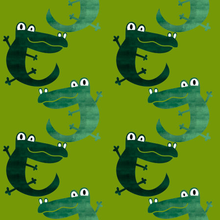 Animals cartoon seamless crocodile lizard dragon pattern for wrapping paper and fabrics and lines and kids clothes print and festive accessories and gift packaging. High quality illustrationの写真素材