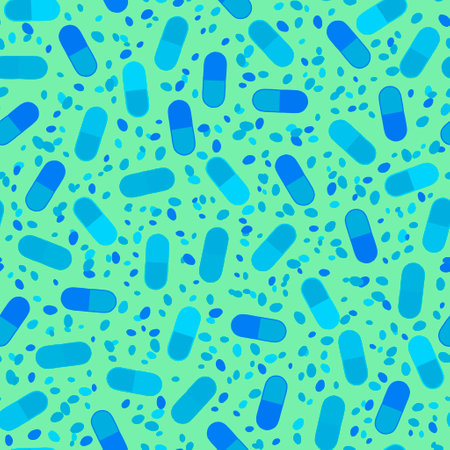 Medicine pills seamless doctors care pattern for wrapping paper and lines and fabrics and medicines packaging and clinical accessories. High quality illustrationの写真素材