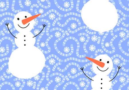 Christmas candy seamless snowman pattern for wrapping paper and fabrics and lines and new year accessories and winter packaging. High quality illustrationの写真素材