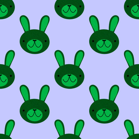Easter animals seamless bunnies pattern for wrapping paper and fabrics and kids clothes print and festive packaging and children accessories. High quality illustrationの写真素材