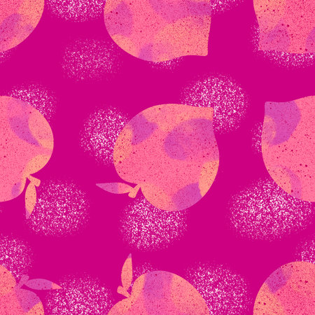 Summer fruit seamless peach pattern for wrapping paper and fabrics and lines and kids clothes print...