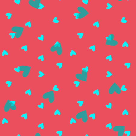 Seamless valentines pattern with hearts for postcard and gifts and cards and linens and kids