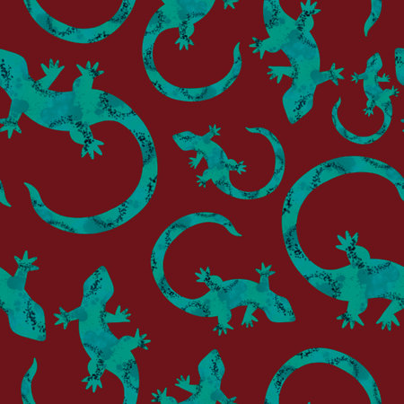 Summer cartoon animals seamless lizard pattern for wrapping paper and fabrics and lines and kids clothes print and festive packaging and accessories and beach clothes. High quality illustrationの写真素材