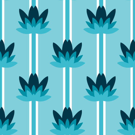 Summer retro floral seamless geometric flower pattern for fabrics and lines and kids clothes print and festive packaging and spring accessories and textiles. High quality illustrationの写真素材