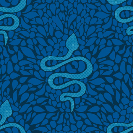 Cartoon animals seamless snakes pattern for wrapping paper and fabrics and kids clothes print and...