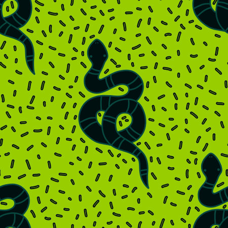 Cartoon animals seamless snakes pattern for wrapping paper and fabrics and kids clothes print and summer accessories and new year 2025 packaging and fabrics textiles. High quality illustrationの写真素材
