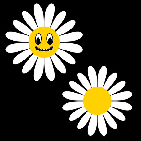 Cartoon retro floral set flower pattern for fabrics and lines and wrapping paper and kids clothes print and festive packaging and spring accessories. High quality illustrationの写真素材