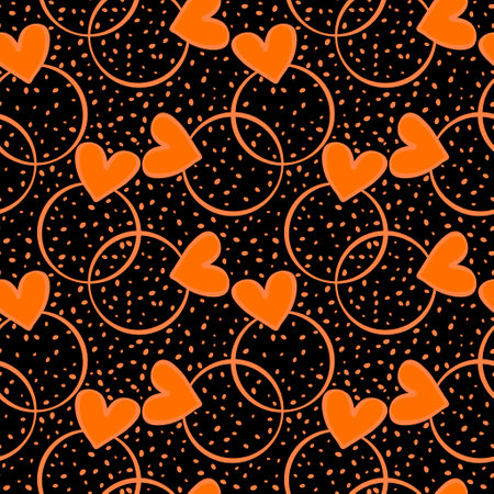 Valentines hearts seamless ring pattern for wrapping paper and fabrics and lines and party accessories and festive packaging. High quality illustrationの写真素材