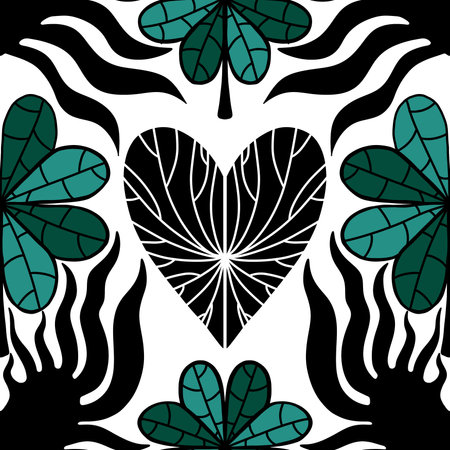 Valentines hearts seamless pattern for wrapping paper and fabrics and lines and kids clothes print and festive packaging and party accessories. High quality illustrationの写真素材