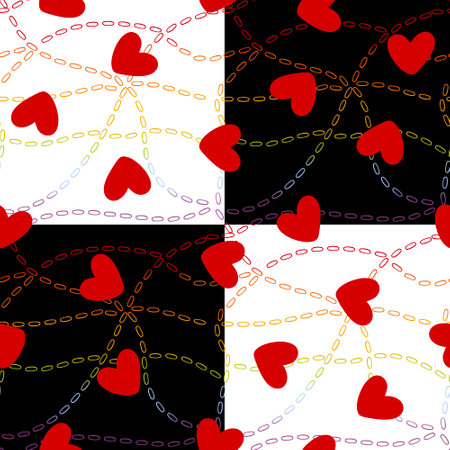 Abstract ribbons seamless stripes lgbtq rainbow pattern for fabrics and lines and wrapping paper and...