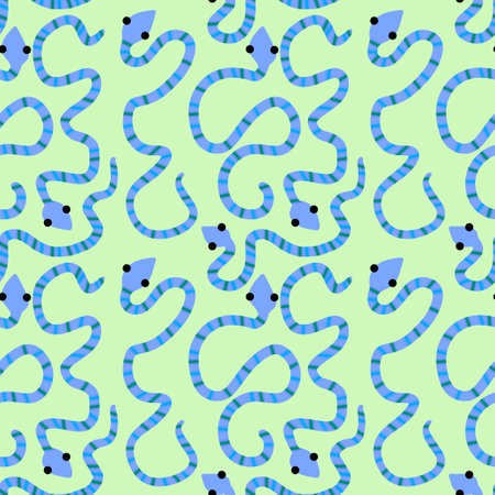 Summer cartoon animals seamless snake pattern for wrapping paper and fabrics and lines and kids...