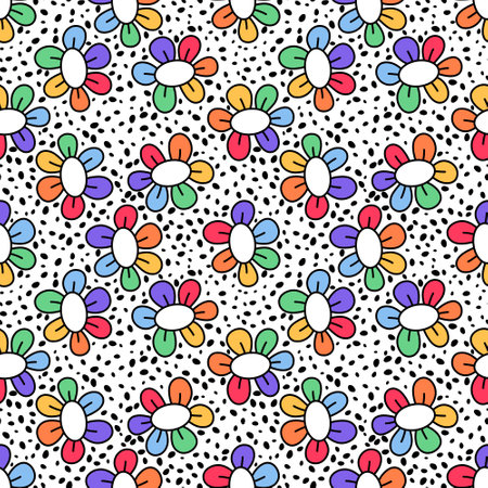 Abstract doodle seamless lgbtq rainbow pattern for fabrics and lines and wrapping paper and summer party accessories. High quality illustrationの写真素材